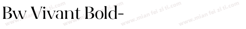Bw Vivant Bold字体转换